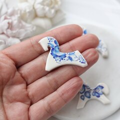 Подвеска Лошадка, гжель, 35*30 мм, S015