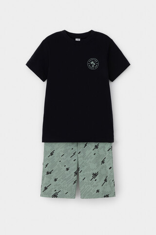 пижама  для мальчика  К 1528/черный,эвкалипт быстрее ветра