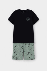 пижама  для мальчика  К 1528/черный,эвкалипт быстрее ветра