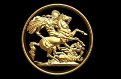 Силиконовый молд № 2286 медальон Георгий Победоносец