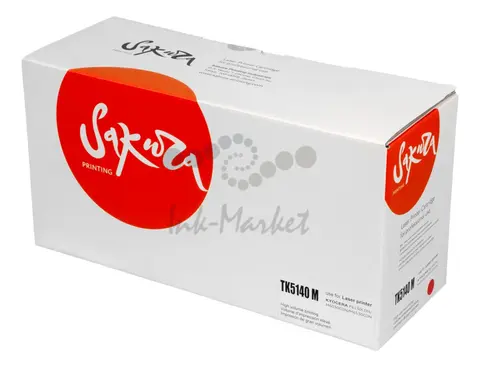 Картридж Sakura TK5140M (1T02NRBNL0) для Kyocera Mita M6030cdn, P6130cdn, M6530xdn, пурпурный, 5000 к.
