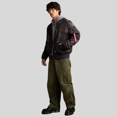 Бомбер Alpha Industries MA-1 Mod Black Blur Camo (Черный Камуфляжный)