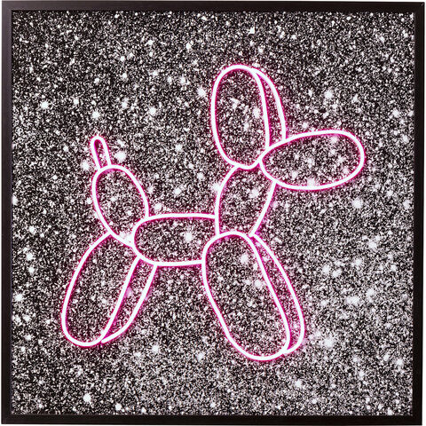 Картина стеклянная Balloon Dog LED 80×80 см