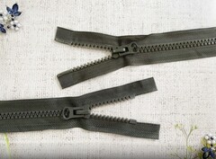 Молния трактор Т8, L 60 см, 2 бегунка, хаки