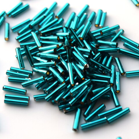 Стеклярус Тохо 9 мм 0027BD морская волна