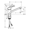 Hansgrohe Focus M43 71818800 Кухонный смеситель однорычажный, 100, 1jet сталь