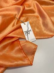 Вискоза подкладочная жаккардовая (100%вискоза, Разбеленный апельсиновый фон/геометричные волны, 140, 80 гр/м2)