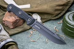 Туристический нож Maximus AUS-8 Black Titanium