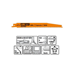 Пилки сабельные 5 штук для дерева 200x2,4-4x6-10TPI CMT JS2345X-5