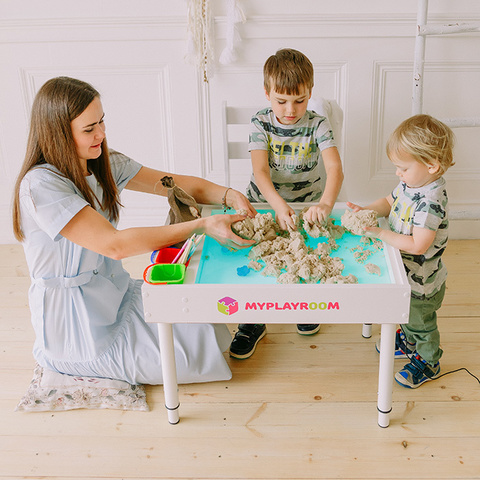 Световая песочница для LEGO от MYPLAYROOM™ с длинной столешницей 7в1 7