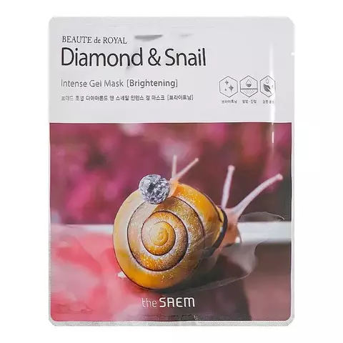 The Saem Beaute de Royal  Diamond & Snail Intense Gel Mask Интенсивная гель-маска с алмазным порошком и муцином улитки