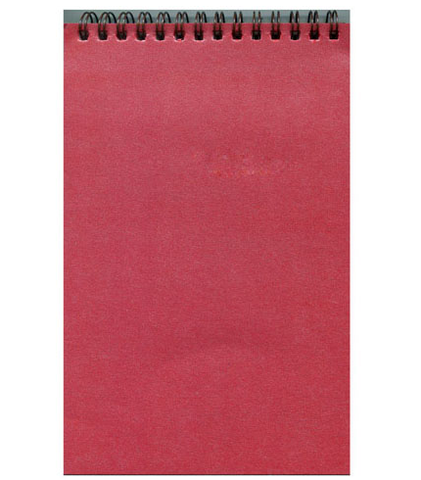 Блокнот А5 80л клетка -Розовый- на гребне, обложка диз.картон,блок офсет