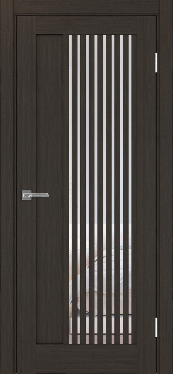 Дверь межкомнатная Оптима Порте Турин 544.12, цвет венге, экошпон, стекло прозрачное