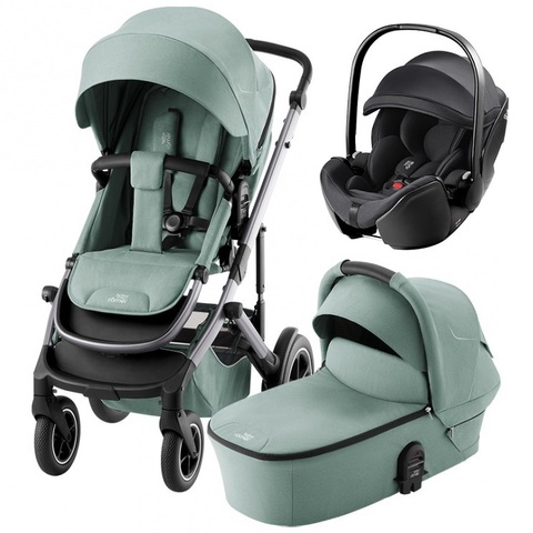 Детская коляска 3в1 Britax Roemer Smile 5Z Jade Green + Baby-Safe Pro Classic | Deep Black