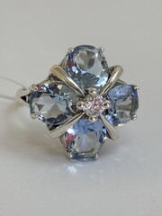 Пион  (кольцо из серебра)