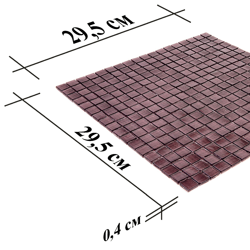 NT32 Мозаика одноцветная чип 15 стекло Alma Mono Color коричневый темный квадрат глянцевый