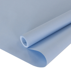 Упаковочная бумага крафт, Однотонный, Пыльно-голубой, двухсторонний, 0,5*8,23 м