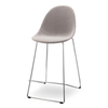 Полубарный стул Vid Soft 65 см, серый, ножки хром