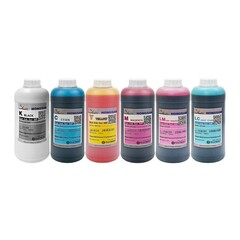 Набор чернил DCTec HP DesignJet 5500, 5000, 5100. 6 цветов по 1000 мл. Серия 197230/197660