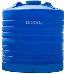 Ёмкость пластиковая пищевая АКПОЛ 15000 л. (13200 л.) вертикальная (243x243x315см;300кг;синий) - арт.555060
