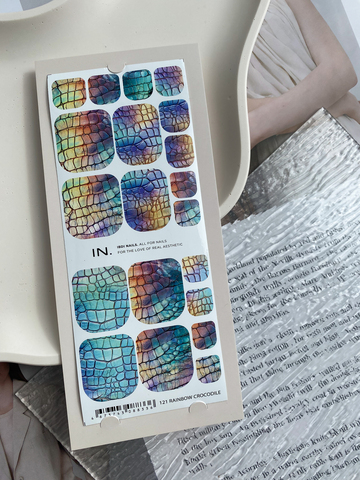 Пленки для педикюра IBDI NAILS 121 RAINBOW CROCODILE