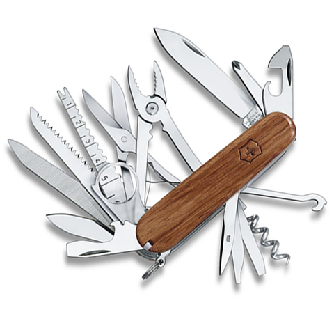 Складной многофункциональный нож Victorinox SwissChamp Wood (1.6794.69) 91 мм., 31 функция, деревянная рукоять - Wenger-Victorinox.Ru