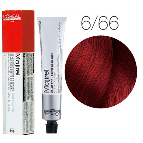 L'Oreal Professionnel Majirel 6.66 (Темный блондин глубокий красный) - Краска для волос