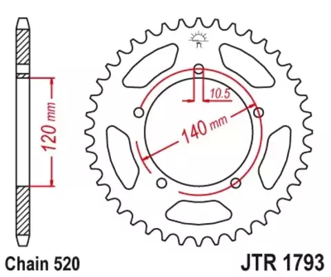 Звезда ведомая JTR1793 45