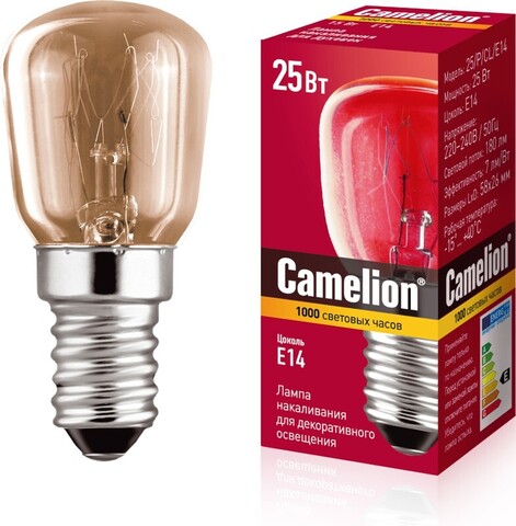 Лампа Накаливания CAMELION 25/P/CL/E14 для быт.тех.