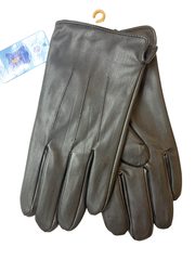 Yongsheng.Эко кожа. Подклад плюш-флис.Перчатки.Мужские.10 шт в упаковке.
