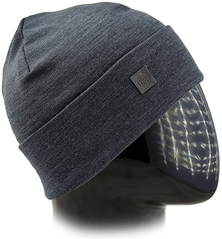 Картинка шапка-бини Buff hat wool heavyweight Grey - 11