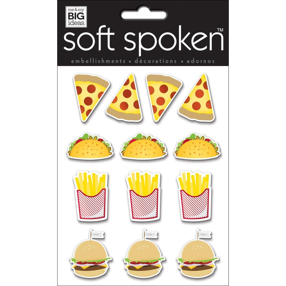 Стикеры обьемные - Soft Spoken Themed -Fast Food