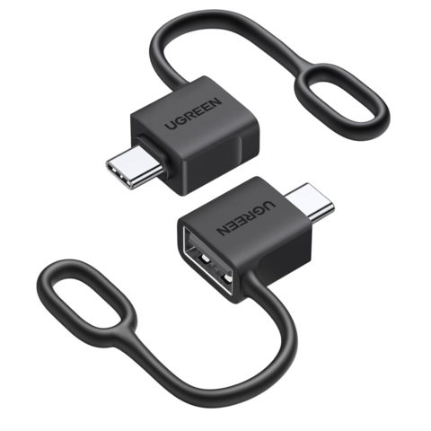 Адаптер UGREEN LS503 (65560) USB-C Male to USB-A Female Adapter 2шт, черный