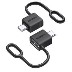 Адаптер UGREEN LS503 (65560) USB-C Male to USB-A Female Adapter 2шт, черный