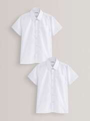 Рубашка с коротким рукавом школьная для мальчика Next 964-556, 2 шт., Белый