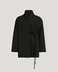 Куртка с шалевым воротником укороченная