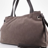 Сумка Саломея 505 эко-замша серый шоколад