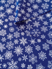 Ткань бязь плательная, рис. "Снежинки", ширина 150 см, арт. 611