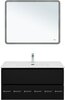 Aquanet 344765 Тумба с раковиной Вега 2.0 100 2 ящ. цв.черный (раковина Flat) (344765)