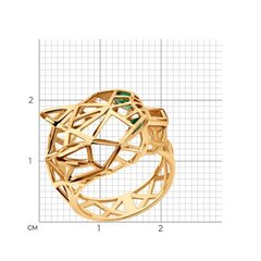019409 - Кольцо ПАНТЕРА из золота 585 пробы крупное