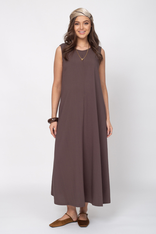 Платье для беременных и кормящих 16151 шоколад