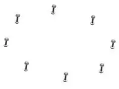 Комплект крепежей для соединения квадратного фланца
