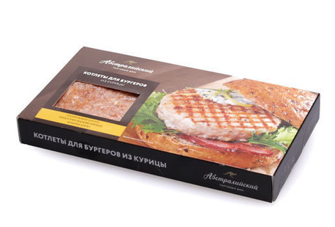 Котлеты для бургеров из курицы замороженные "Австралийский ТД", 300г
