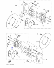 Колодки тормозные Yamaha 1XD258050000