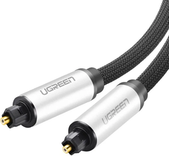 Кабель UGREEN AV108 (10539) Toslink Optical Male To Male Audio Cable 1м черный/серебряный