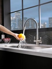 Смеситель для кухни с подключением к фильтру с питьевой водой Lemark Comfort - LM3075BN . никель