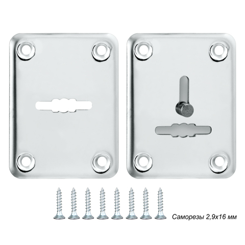 Декоративная накладка ESC081-SS (нержавейка) на сув. замок (1 пара) " 2"