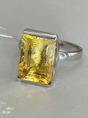 Цитрин микс (кольцо из серебра)