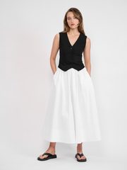 ЮБКА МИДИ С ШИРОКИМ НИЗОМ