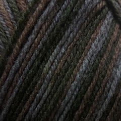 Пряжа "Подмосковная меланж", 50% шерсть, 50% акрил, 100гр-250м, Мох/сиренево-серый